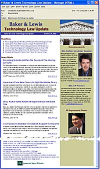 Click for example newsletter